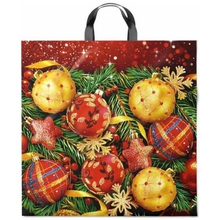 Новогодние пакеты "Антураж" 44х44+3см 70мкм (25/250шт)