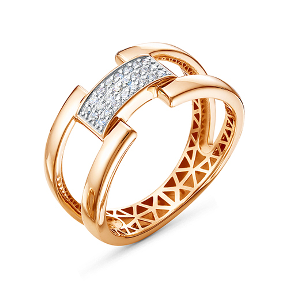 Кольцо из золота с фианитами