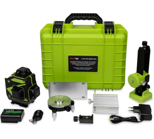 Нивелир лазерный DLT MW-94D PRO, 4 замкнутые плоскости (16 линий), дальность 40м, арт. 0184