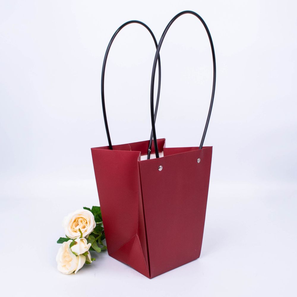 Пакет для цветов БОЛЬШОЙ 17*12*20 КРАСНЫЙ