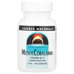 Source Naturals, Метилкобаламин, вишня, 1 мг, 60 пастилок