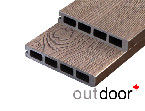Террасная доска ДПК Outdoor 3D 150*25*4000 мм. завершающая STORM/OCEAN BROWN коричневая микс