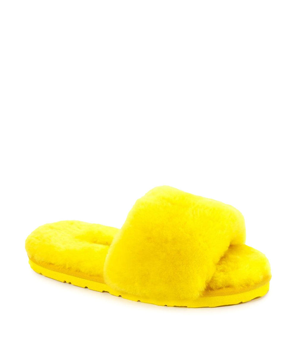 FLUFF SLIDE SLIPPER-yellow