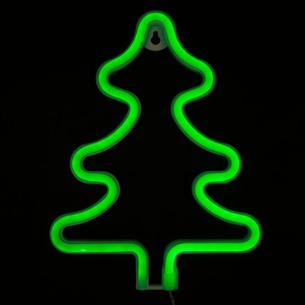 Световая фигура "Ёлочка зеленая" цветная, 19х25см