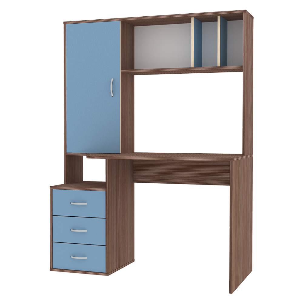 Стол компьютерный КарИВи Сокол Бодего Темный Светло-синий, голубой