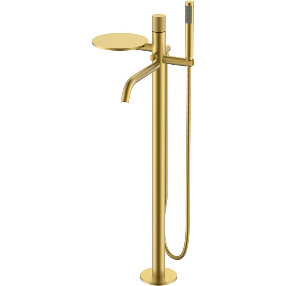 Напольный смеситель для ванны с душем Boheme Stick 129-MG.4 Matt Gold SPIRALE