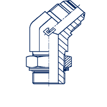 Штуцер FRG45 JIC 7/16" BSP1/4"