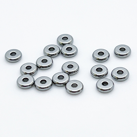 Бусина, сталь, размер 4*1,2 мм, цена за 10 шт