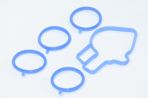 Прокладка коллектора ВАЗ 2110-2170, Приора, Калина дв. 1,6 (впускного) комплект, синий силикон (ПТП64)