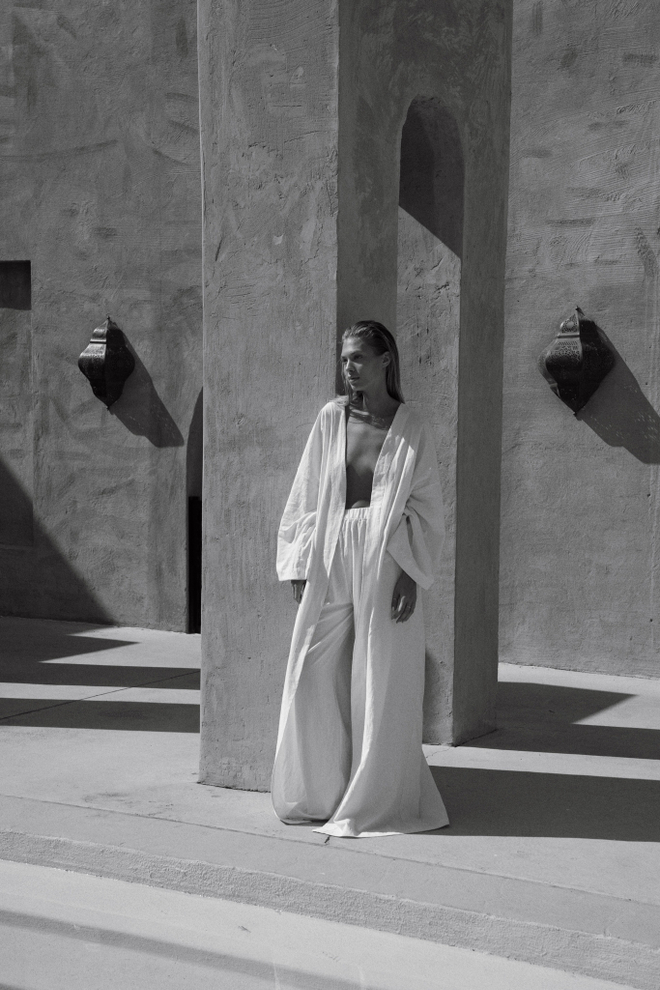 Тренч из льна — Ice white