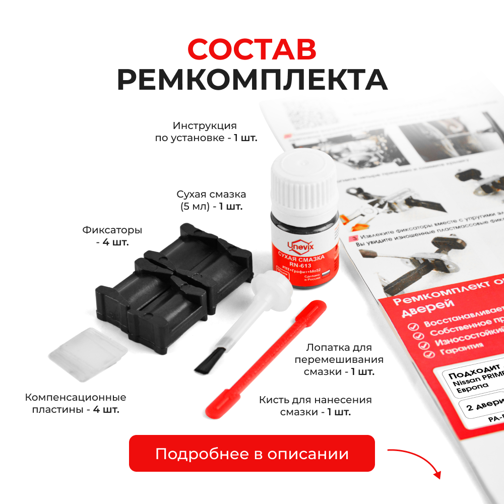 Ремкомплект ограничителей дверей Nissan PRIMERA (II) Европа P11E; WP11E (2 двери, тип 12) 1996-2002