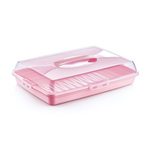 Тортница прямоугольная пепельно-розовый