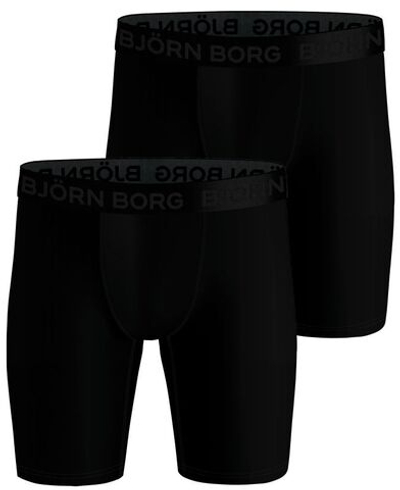 Мужские спортивные боксеры Björn Borg Performance Boxer Long Leg 2P - black