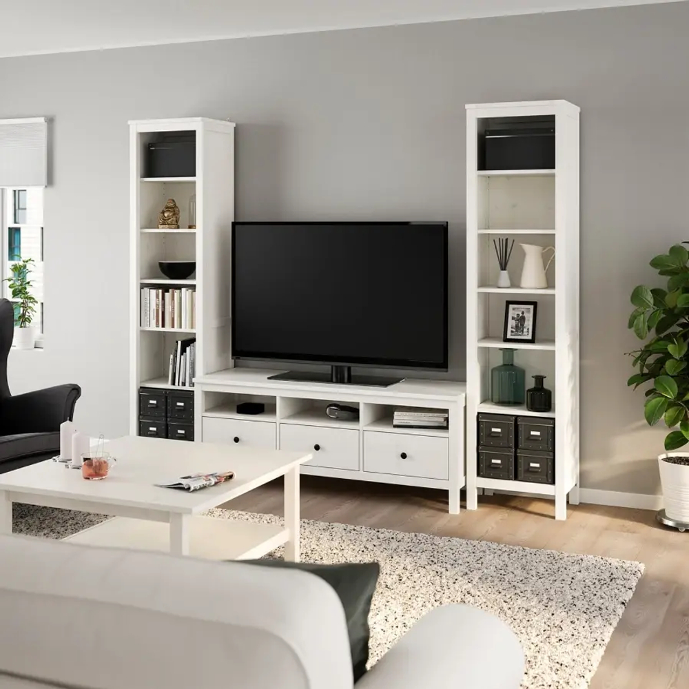 Тумба под телевизор - IKEA HEMNES, 49x197 cm, белый, Хемнэс ИКЕА