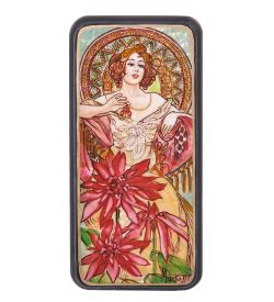 Народные промыслы ШК-55/183-F Шкатулка «Альфонс Муха - Драгоценные камни. Рубин» исп. Маркова