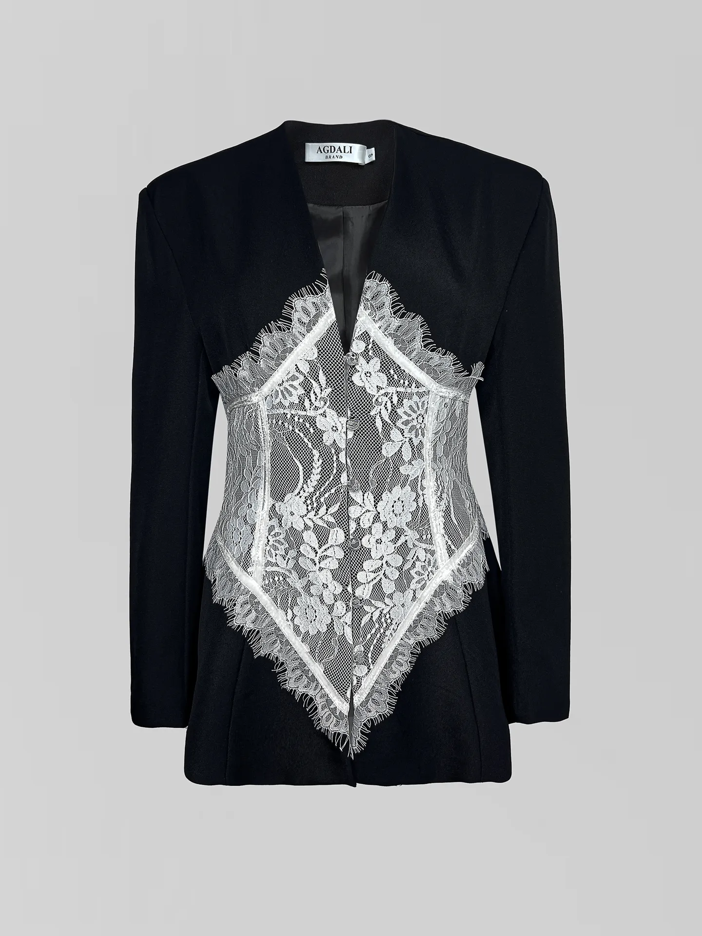 Пиджак Agdali Brand приталенный с вставками из кружева