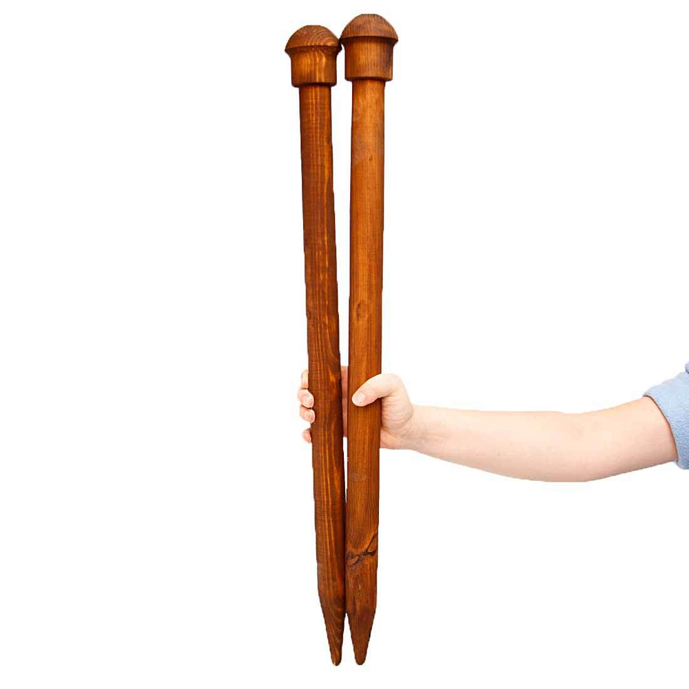 Деревянные спицы для вязания из древесины сосны 35мм/700мм. N17