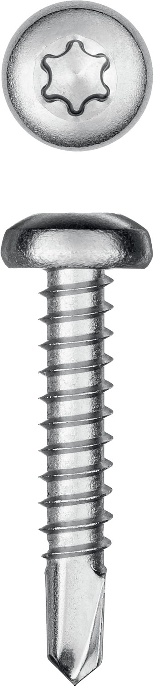 KRAFTOOL DS-P, 25 х 3.9 мм, А2, сверло, полукруглая головка, ТХ15, 500 шт, саморез нержавеющий (300931-39-025)