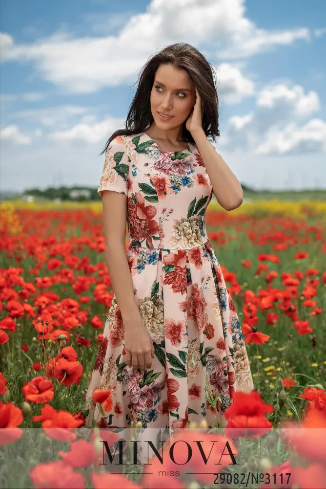 Платье 3117-пудра Minova
