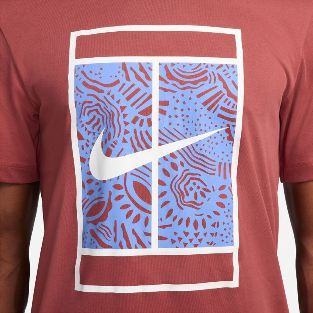 Мужская теннисная футболка Nike Court Dri-Fit Tennis T-Shirt - cedar