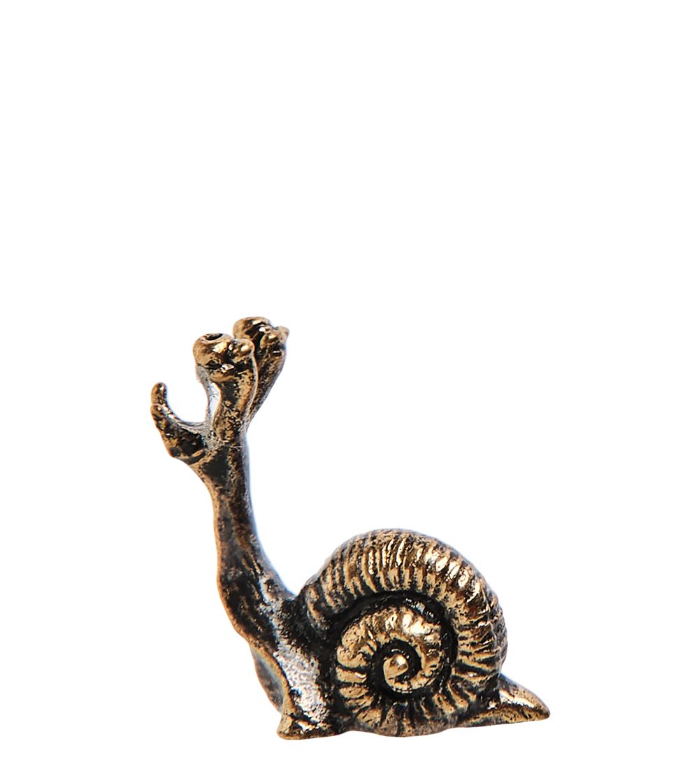 AM-3189 Фигурка «Улитка Нано» (латунь, янтарь)