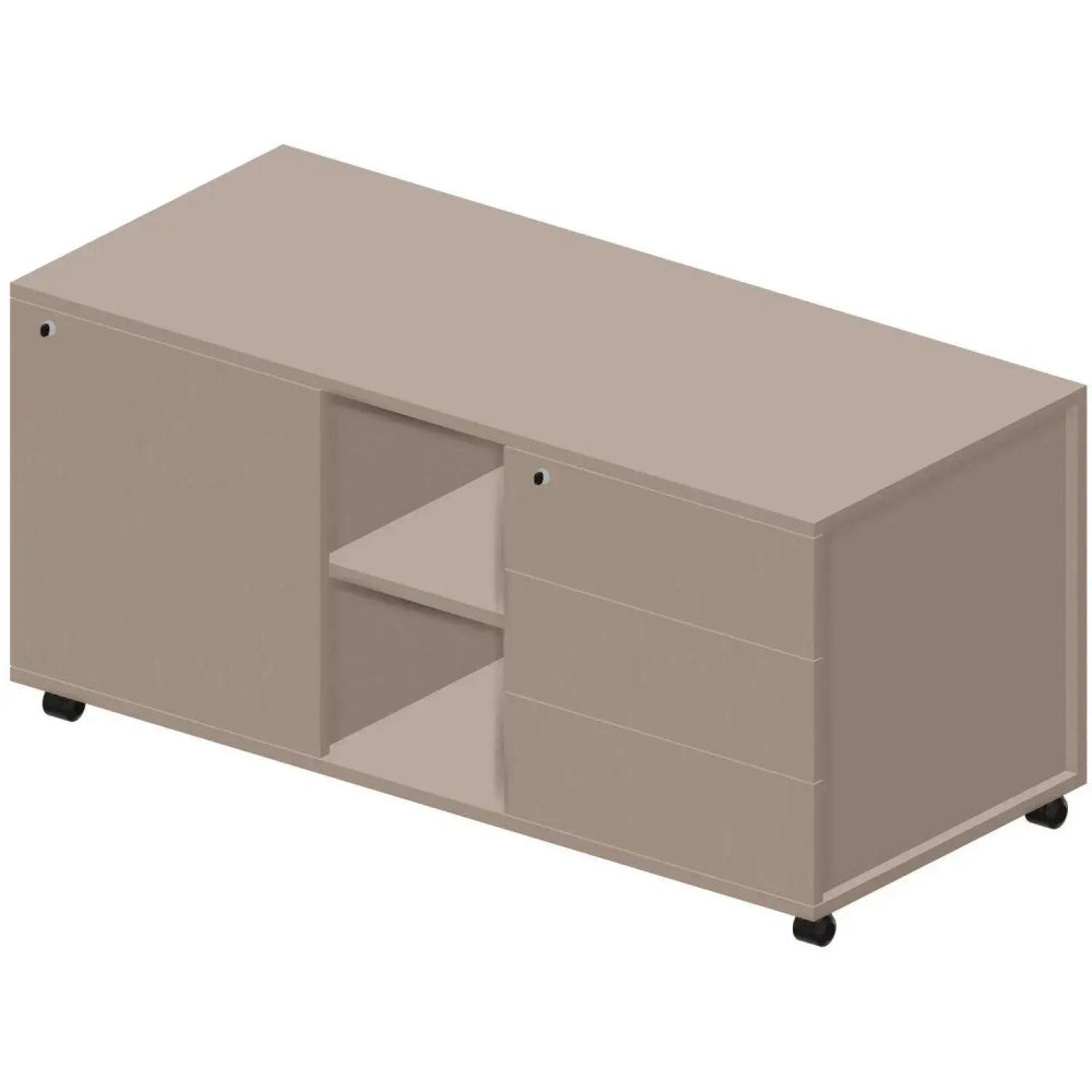 Тумба S/a/A/P мобильная серв. R 120х53х57см Тортора/Тортора UMU1253BDTRTR