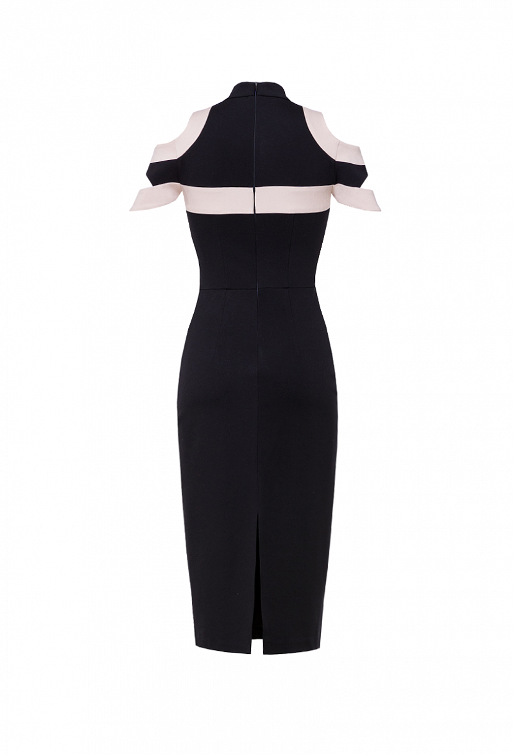 Графическое платье-футляр черное 13-01-22 SS