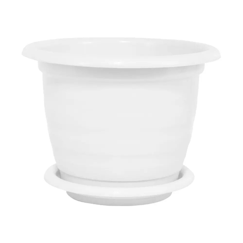Горшок для цветов Виола 1л d155мм с поддоном белый