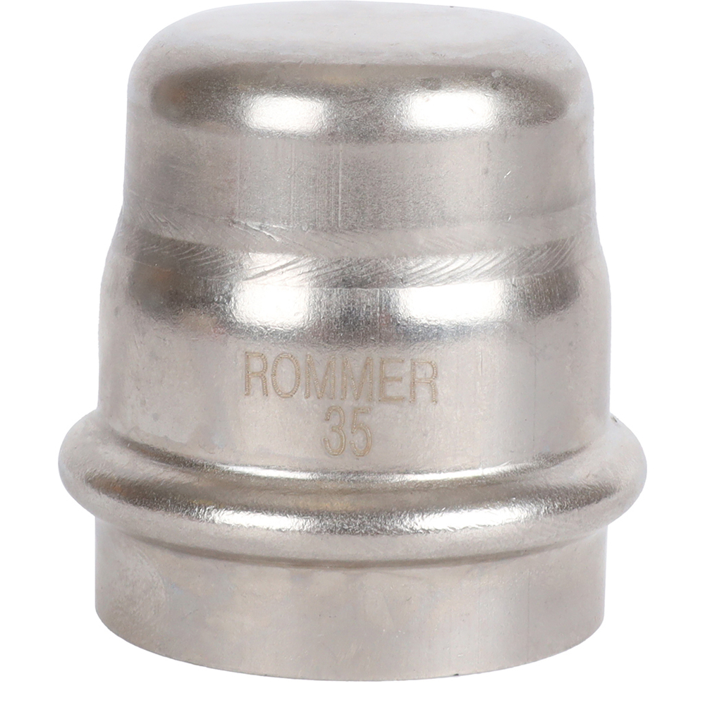 ROMMER Заглушка 35 из нержавеющей стали прессовой