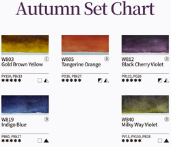 Mijello Granulation Watercolor 15 ml 6 цветов (Autumn)