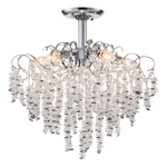 Светильник на штанге 5х40Вт E14, металл/хрусталь, хром/прозрачный