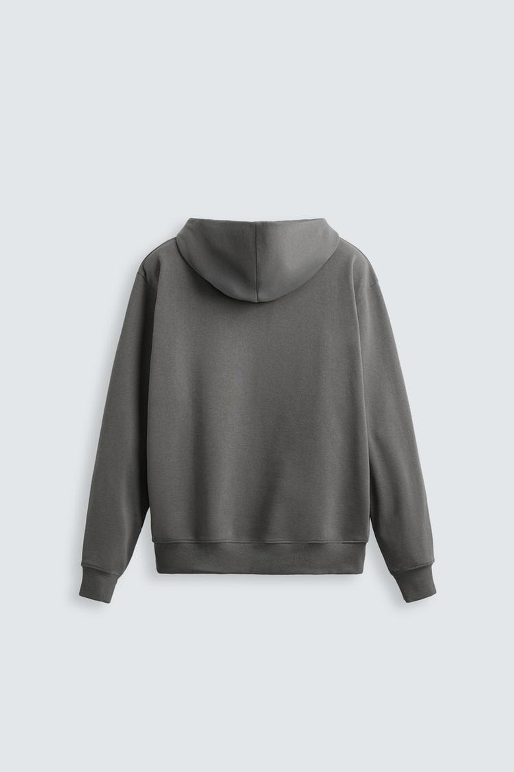 ZARA БАЗОВОЕ ХУДИ С КАПЮШОНОМ, АНТРАЦИТОВО-СЕРЫЙ