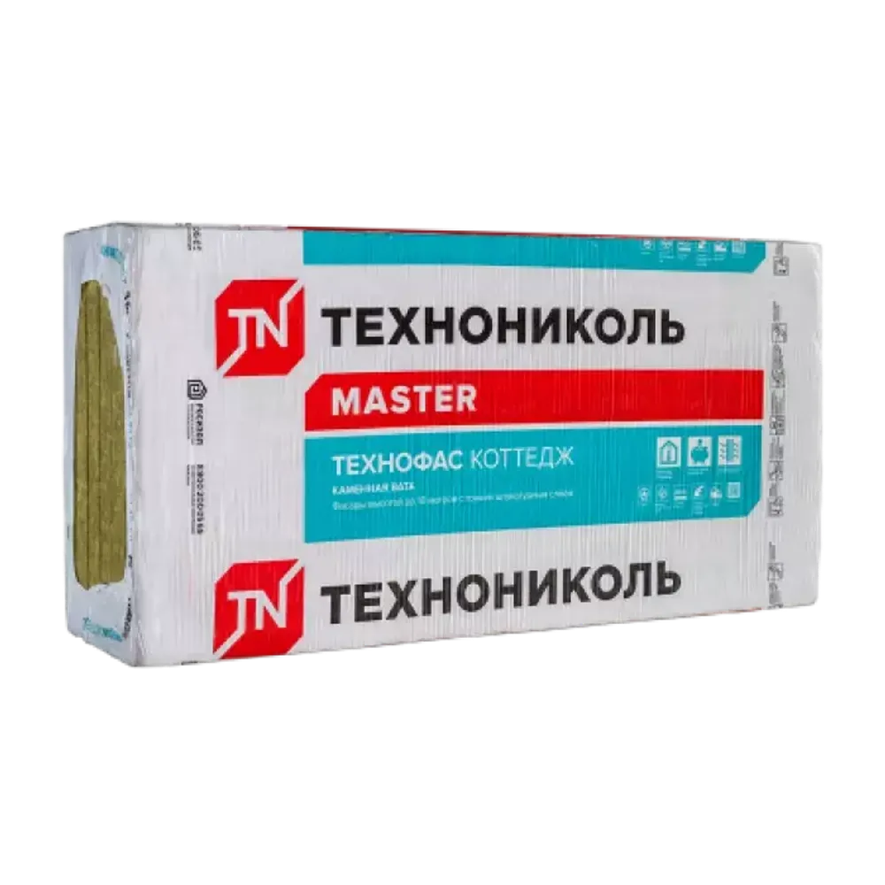 Утеплитель ТехноНИКОЛЬ Технофас Коттедж 105 кг/м³ (1200х600х50 мм) 6 шт