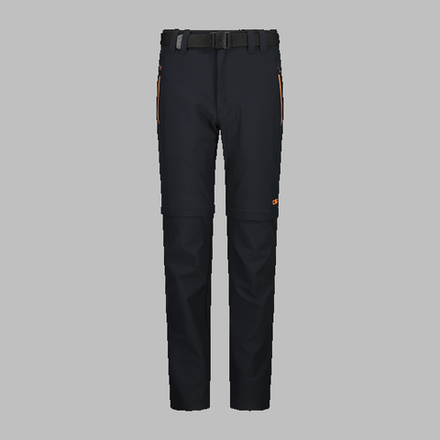 Брюки детские CMP KID G ZIP OFF PANT, артикул 3T51644 , цвет ANTRACITE-FLASH ORANGE (09UE)
