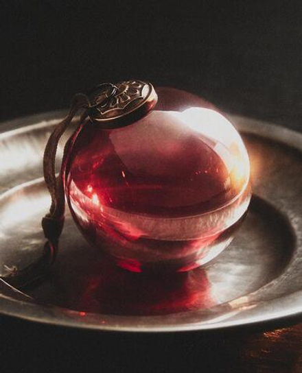 ZARA HOME УКРАШЕНИЯ ДЛЯ РОЖДЕСТВЕНСКОЙ ЁЛКИ В ФОРМЕ ПРОЗРАЧНОГО ШАРА, КРАСНЫЙ