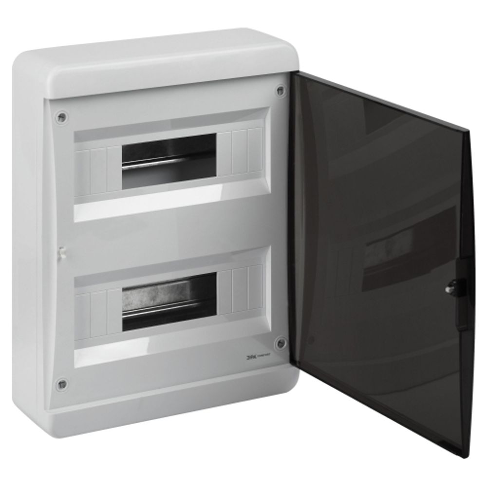 Корпус пластиковый навесной ЭРА COMFORT ЩРН-П-24 IP41прозрачная крышка белый | Корпуса пластиковые модульные