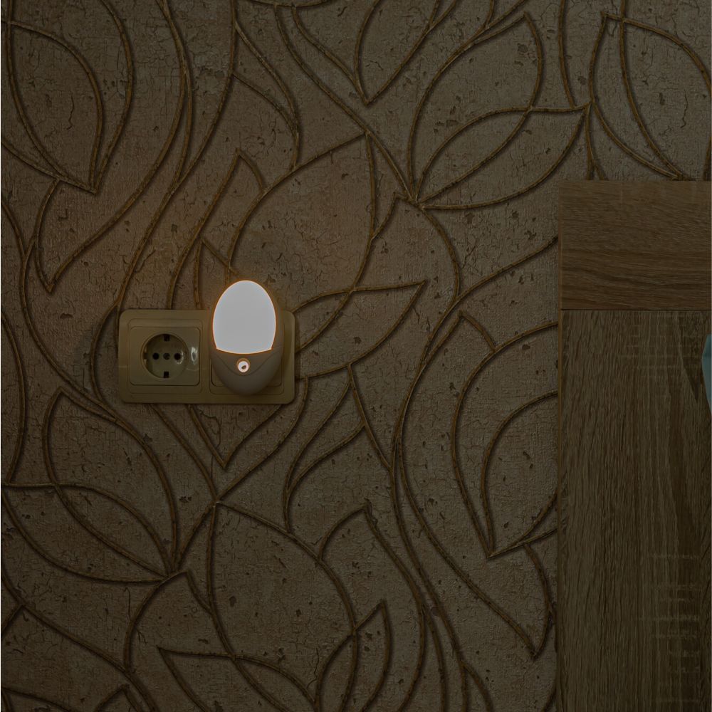 DTL-317 Овал-White-Sensor Светильник-ночник. С фотосенсором день-ночь. Белый. ТМ Uniel