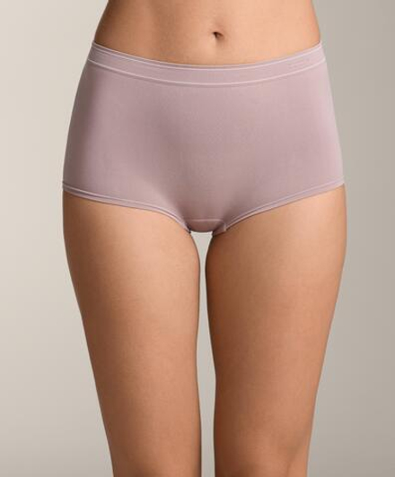 OYSHO Набор из двух пар бесшовных трусиков-шорт с высокой посадкой и логотипом, бледно-лиловый