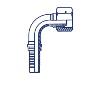 Фитинг DN 08 DK (Г) 16x1.5 (90) (накидная гайка)