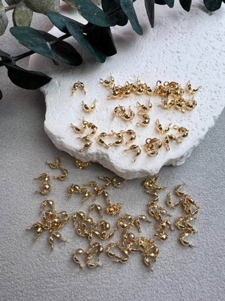 Каллот позолота 14k 4 мм, 100 штук