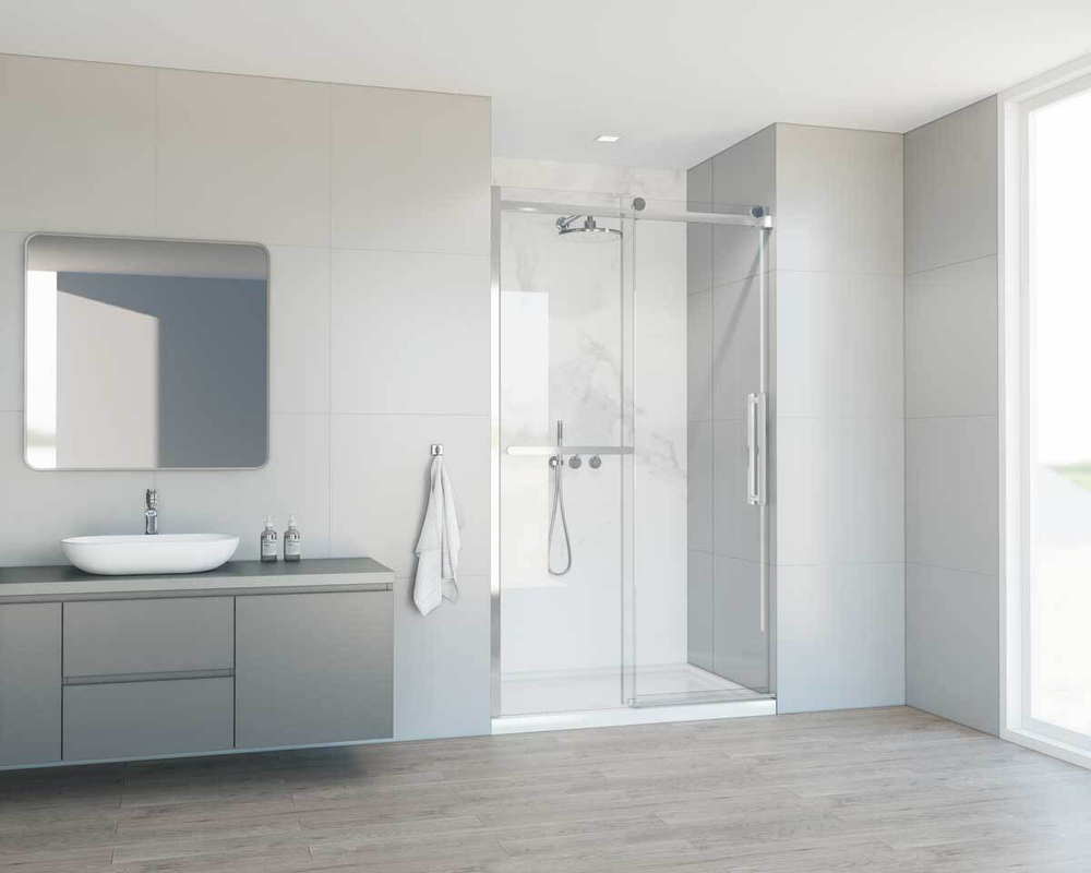 Душевая дверь Como Soft VDS-1CS130CL, 1300, хром, стекло прозрачное, , шт