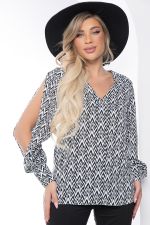 Блуза "Тайное чувство" (черно-белая) Б8520 LT Collection