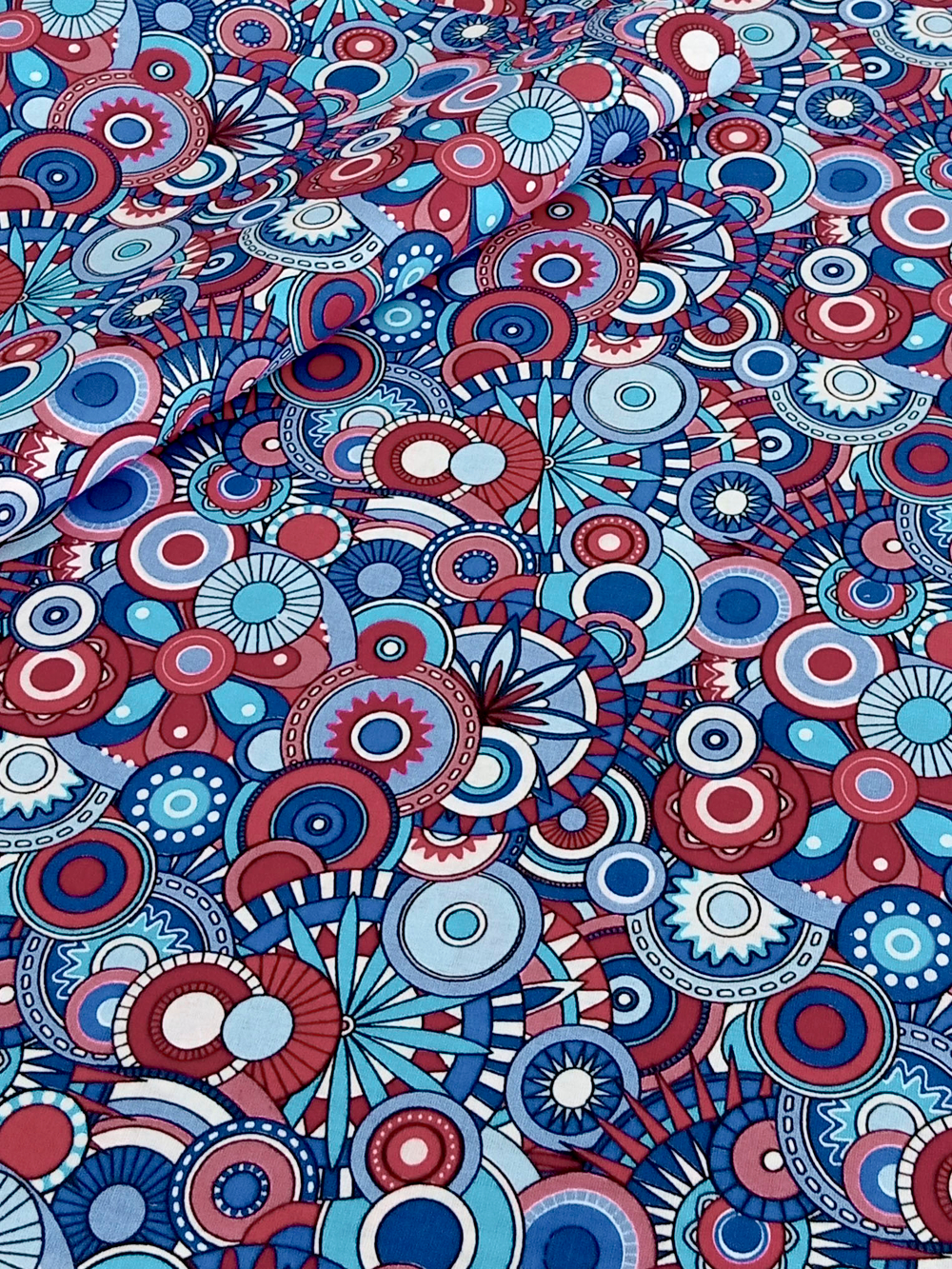 Ткань бязь плательная, рис. "Калейдоскоп", ширина 150 см, арт. 352