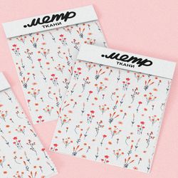 Ткань кулирная гладь нежные полевые цветочки