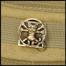 Клипса для системы MOLLE для рюкзака "Кот Да Винчи" , латунь