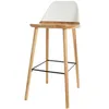 Барный стул Enzo 75 см, светлый бук, белая спинка