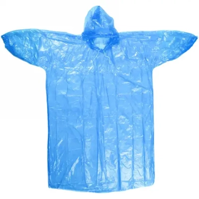 Дождевик 20 Мкрн 115см «Классик» с капюшоном и завязками, синий ДоброСад