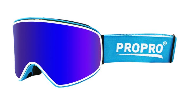 Маска горнолыжная PROPRO 2в1 голубая