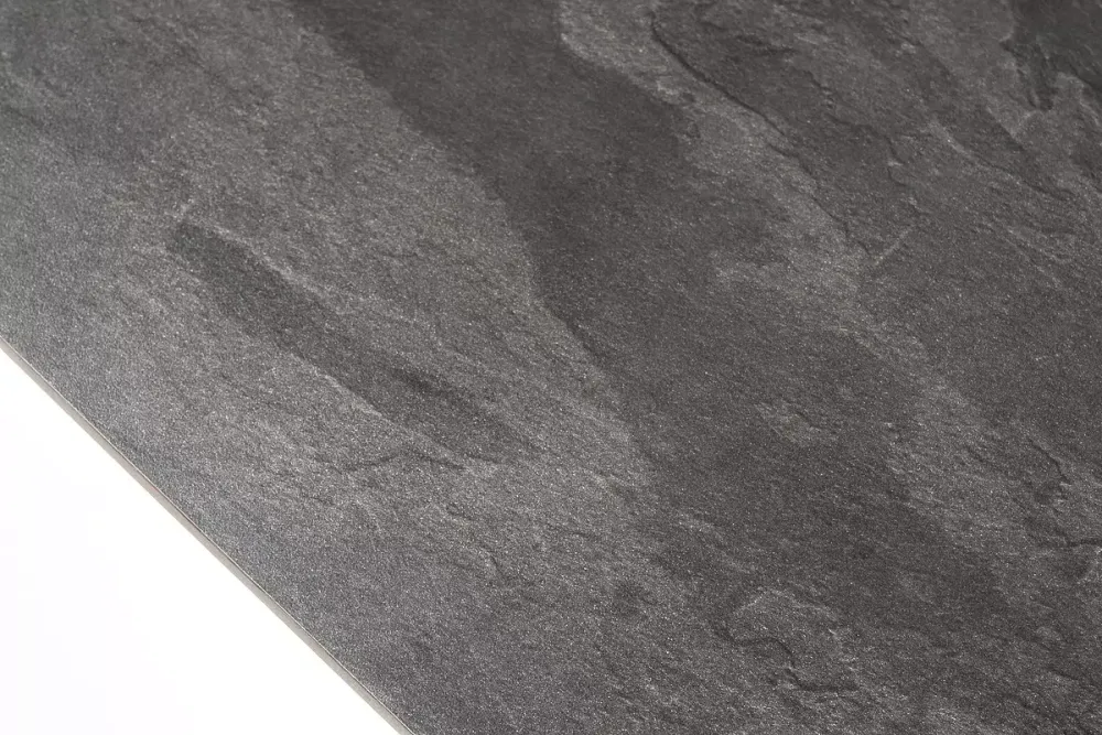 "Каффе" обеденный стол из HPL 140х70см, цвет "серый гранит", подстолье двойное черное