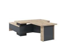 Стол правый 1800х2000х750 с опорной тумбой и брифингом 1150 T-818R.0000-02